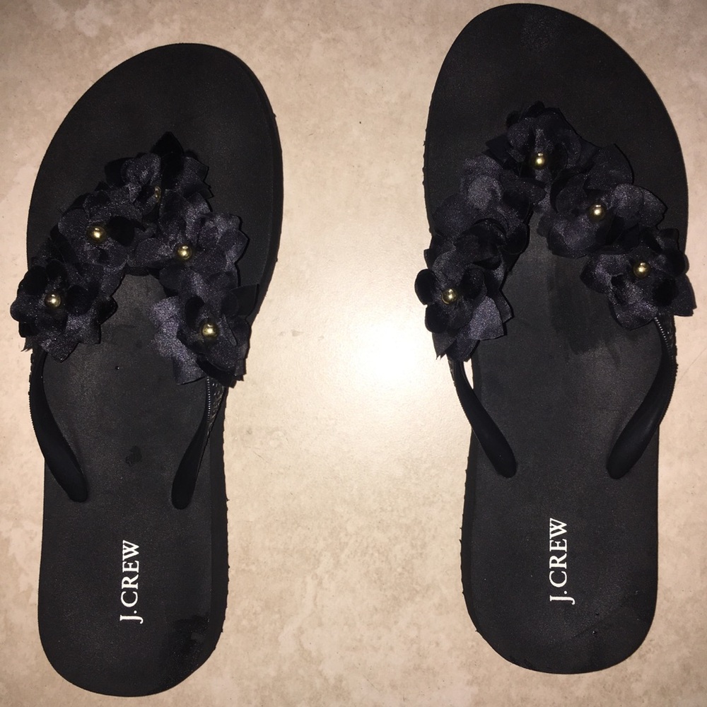 Black flip flops